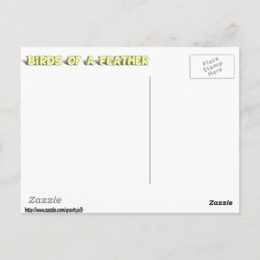 Vogels van een zeebodem briefkaart (Achterkant)