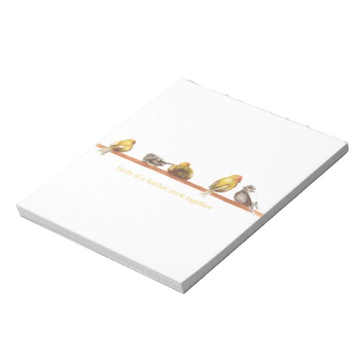 Vogels van een zeebodem notitieblok (Linkerzijde)