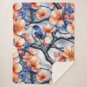 Vogels van een zeebodem sherpa deken (Voorkant)