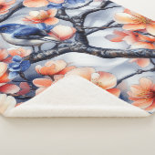 Vogels van een zeebodem sherpa deken (3/4)