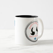 Vogels van een zeebodem tweekleurige koffiemok (Voorkant rechts)