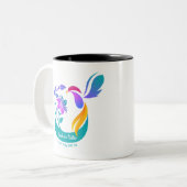 Vogels van een zeebodem tweekleurige koffiemok (Voorkant links)