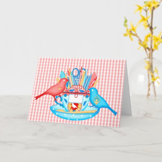 Vogels van een zeefschip, samengevouwen Kaart 1 (Gele Bloem)