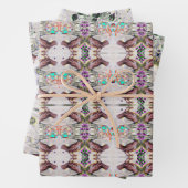 Vogels van een zeemijlstaar die met elkaar verbond inpakpapier vel (In situ)