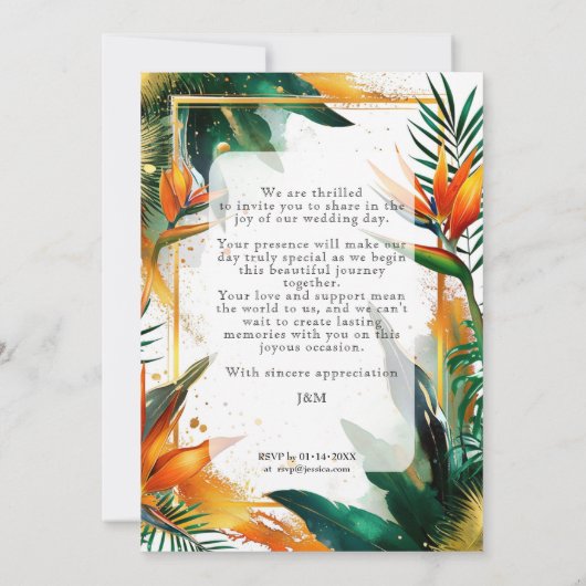 Vogels van het Paradijs Bliss Kaart (Achterkant)