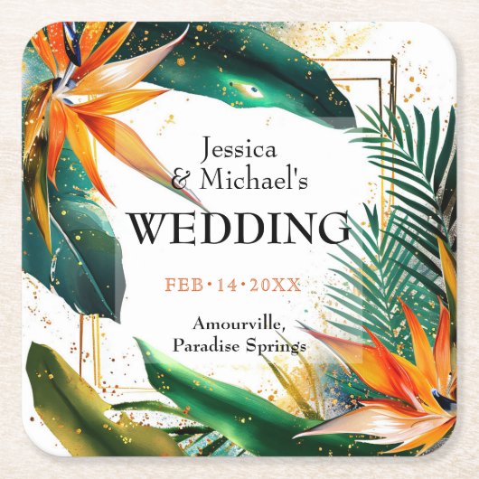 Vogels van het Paradijs Bliss Kartonnen Onderzetters (Voorkant)