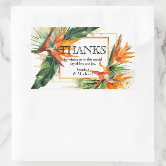 Vogels van het Paradijs Bliss Rechthoekige Sticker (Tas)