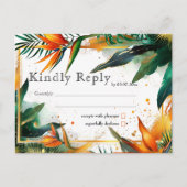Vogels van het Paradijs Bliss RSVP Uitnodiging Briefkaart (Voorkant)