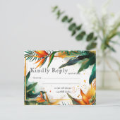 Vogels van het Paradijs Bliss RSVP Uitnodiging Briefkaart (Staand voorkant)