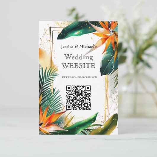 Vogels van het Paradijs Bliss Website kaart (Staand voorkant)