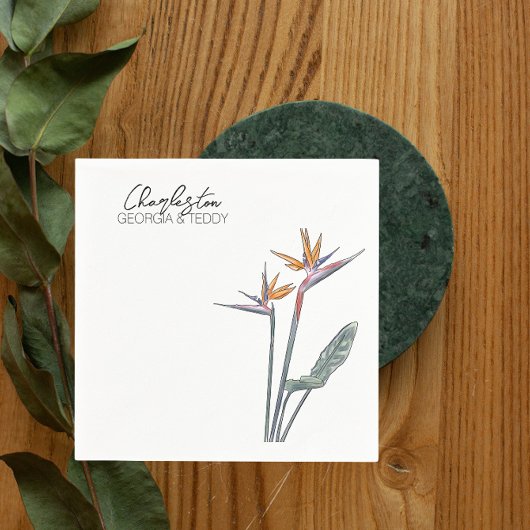 Vogels van het Paradijs Bruiloft cocktail servet