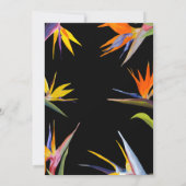 Vogels van het paradijs, de Floral Wedding Invitat Kaart (Achterkant)
