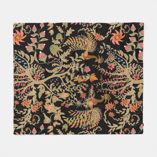 Vogels van het Paradijs Fleece Deken (Voorkant (Horizontaal))