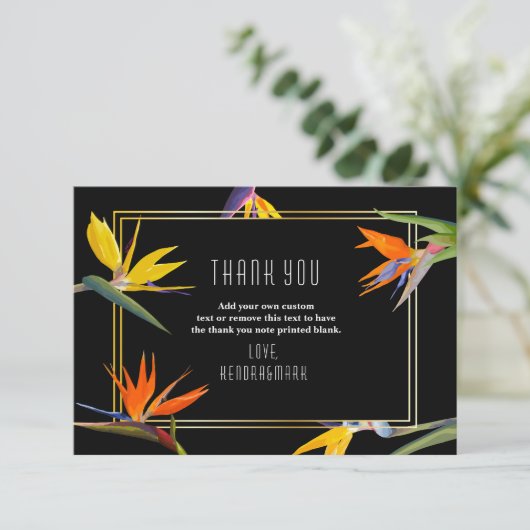 Vogels van het Paradijs, Floral bedankt kaarten (Staand voorkant)
