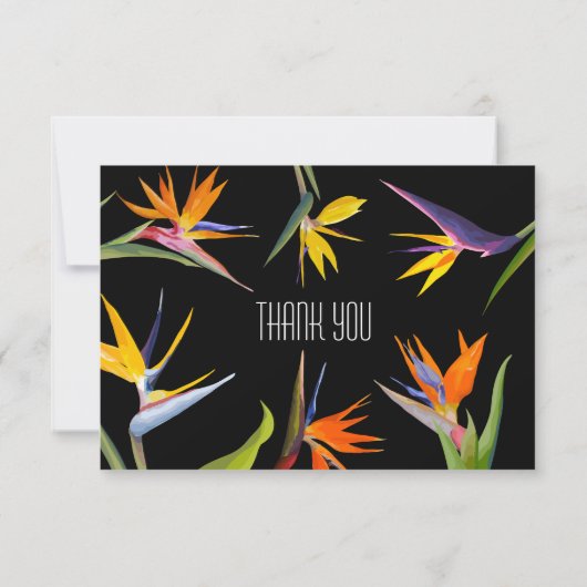 Vogels van het Paradijs, Floral bedankt kaarten (Achterkant)