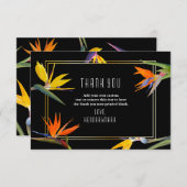 Vogels van het Paradijs, Floral bedankt kaarten (Voorkant / Achterkant)