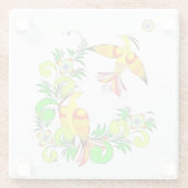 Vogels van het Paradijs Glazen Onderzetter (Achterkant)