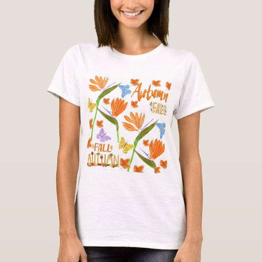 Vogels van het Paradijs Herfst T-shirt (Voorkant)