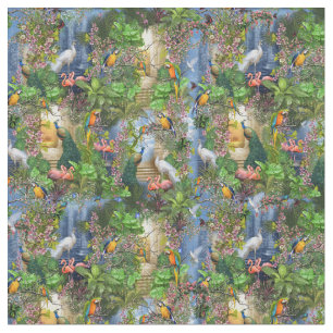 Vogels van het Paradijs Herhaal Ontwerp Stof