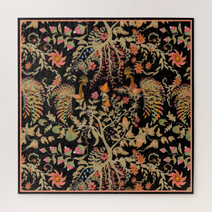 Vogels van het Paradijs, illustratie, tuin, vintag Legpuzzel