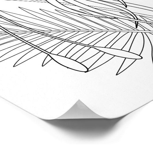 Vogels van het Paradijs Kleurplaat Poster (Hoek)