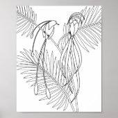 Vogels van het Paradijs Kleurplaat Poster (Voorkant)