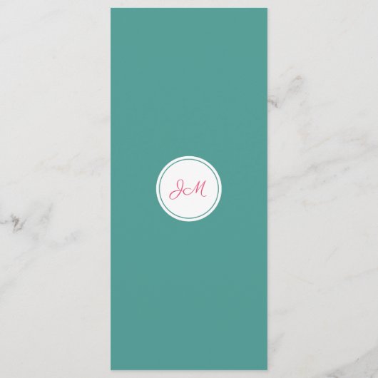 Vogels van het Paradijs Monogram Tropische menu's (Achterkant)