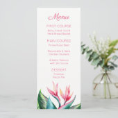 Vogels van het Paradijs Monogram Tropische menu's (Staand voorkant)