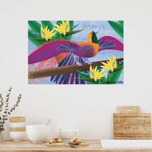 Vogels van het Paradijs-Poster Poster (Keuken)