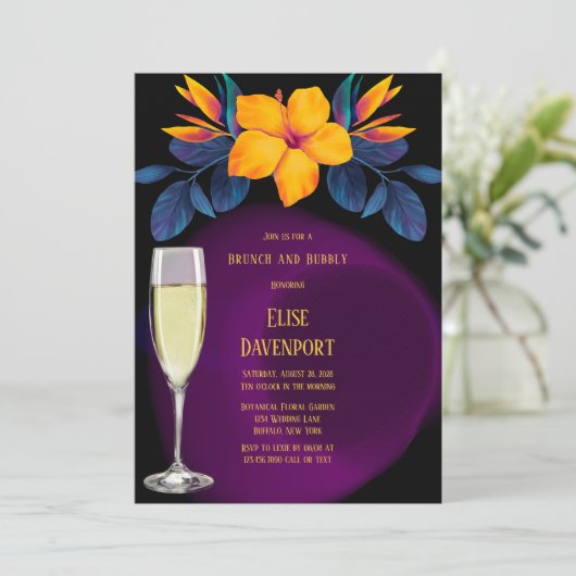 Vogels van het Paradise Hibiscus Brunch en bubble Kaart (Staand voorkant)