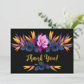 Vogels van het Paradise Hibiscus Wedding Dank je w Kaart (Staand voorkant)