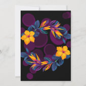 Vogels van het Paradise Pink Yellow Hibiscus Weddi Kaart (Achterkant)