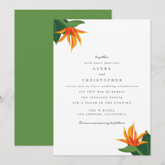 Vogels van het Paradise Tropical Beach Wedding Inv Kaart