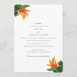 Vogels van het Paradise Tropical Beach Wedding Inv Kaart