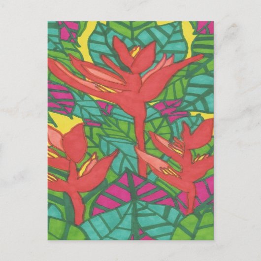 Vogels van het Paradise tropische Oerwoud Briefkaart (Voorkant)