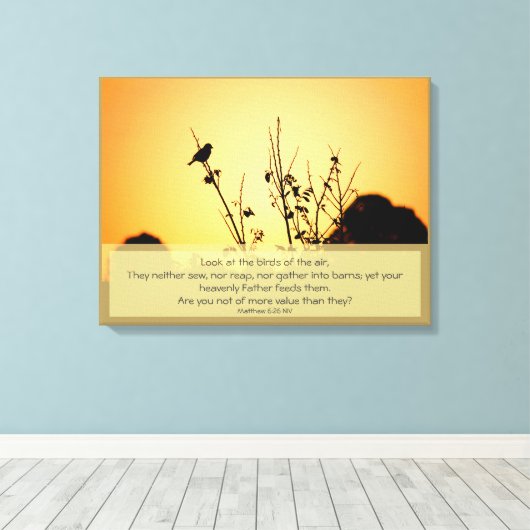 Vogels van het Poster van de lucht Canvas Afdruk (Insitu (Houten vloer))