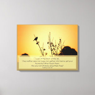 Vogels van het Poster van de lucht Canvas Afdruk