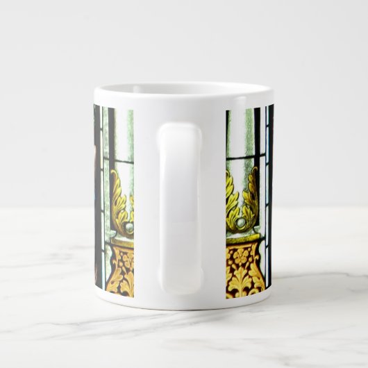 Vogels van Jezus Glas in lood Grote Koffiekop (Achterkant)