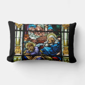 Vogels van Jezus Glas in lood Kussen (Voorkant)