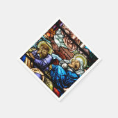 Vogels van Jezus Glas in lood Servet (Hoek)