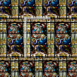 Vogels van Jezus Glas in lood Stof