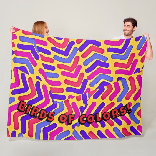 VOGELS van kleuren Fleece Deken (In situ)