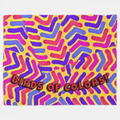 VOGELS van kleuren Fleece Deken (Voorkant (Horizontaal))