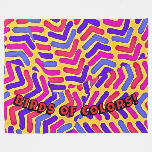 VOGELS van kleuren Fleece Deken (Voorkant (Horizontaal))