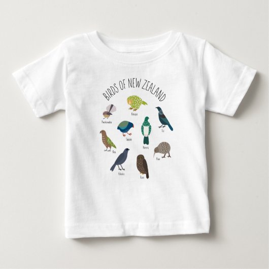 Vogels van Nieuw-Zeeland T-shirt (Voorkant)