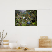 Vogels van Nieuw-Zeelands poster (Keuken)