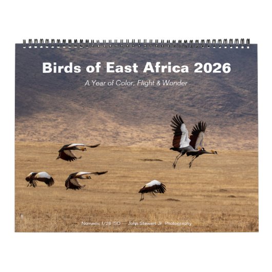 Vogels van Oost-Afrika 2026 kalender (Hoes)