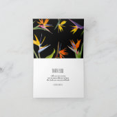 Vogels van paradijs bloemkaart bedankt (Binnen)