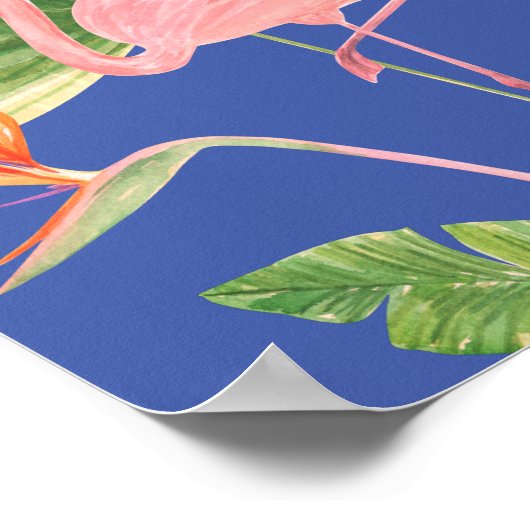 Vogels van Paradise ~ Flower, Flamingo and Macaw Poster (Hoek)