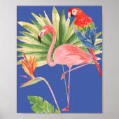 Vogels van Paradise ~ Flower, Flamingo and Macaw Poster (Voorkant)